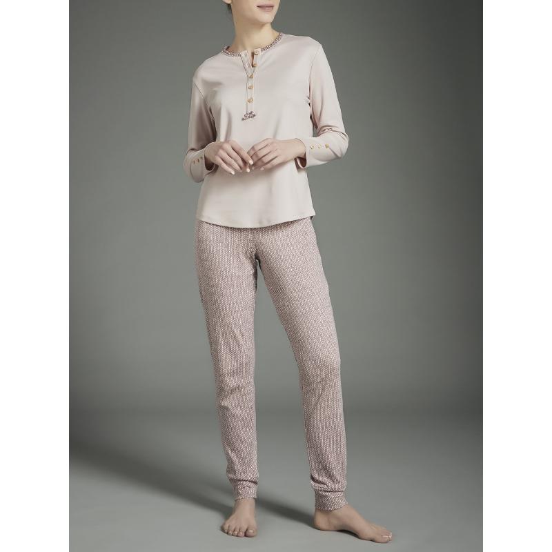 .PIGIAMA DONNA RAGNO CALDO COTONE INTERLOCK SERAFINO ART.DA33N1