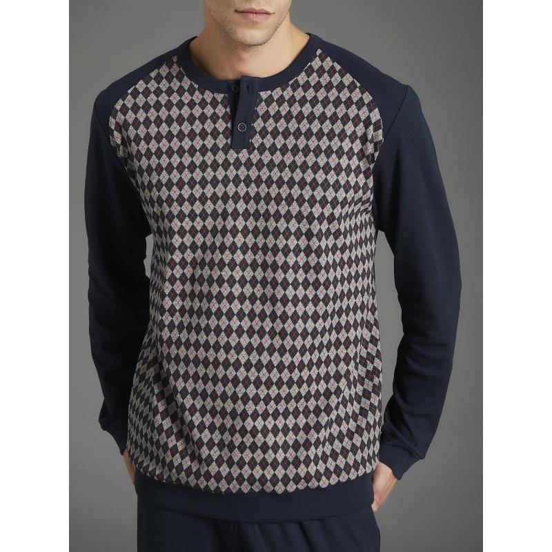 PIGIAMA UOMO RAGNO CALDO COTONE INTERLOCK ART.U343N1