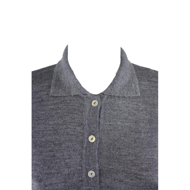 .MAGLIA POLO DONNA 3 BOTTONI.LANA MERINOS 80% MADE IN ITALY S-M-L-XL-XXL
