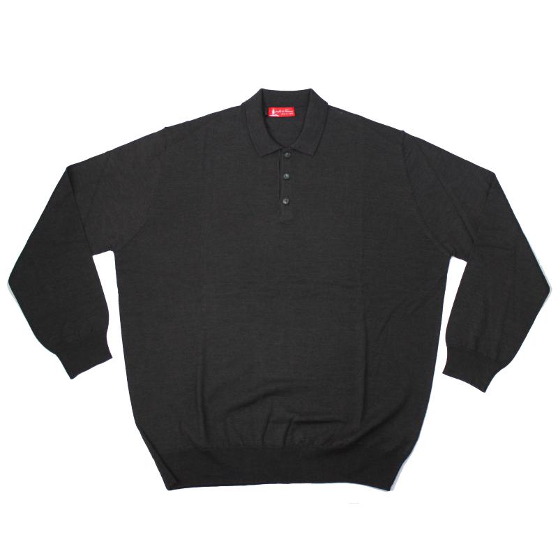 MAGLIA UOMO A POLO CALIBRATA MISTO LANA TAGLIE FORTI MADE IN ITALI 5XL,6XL,7XL
