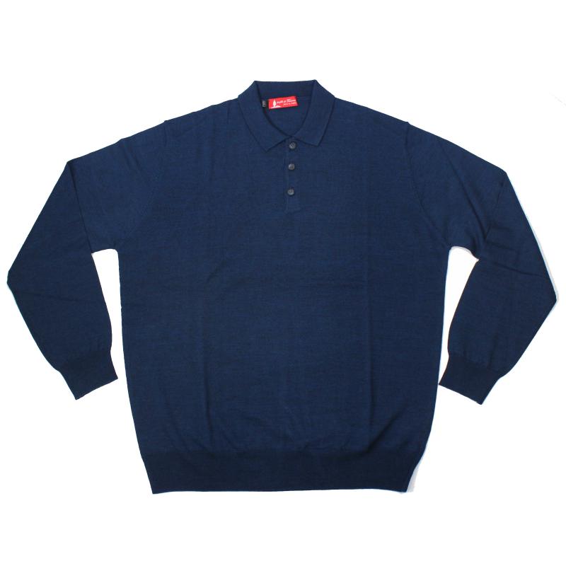 MAGLIA UOMO A POLO CALIBRATA MISTO LANA TAGLIE FORTI MADE IN ITALI 5XL,6XL,7XL