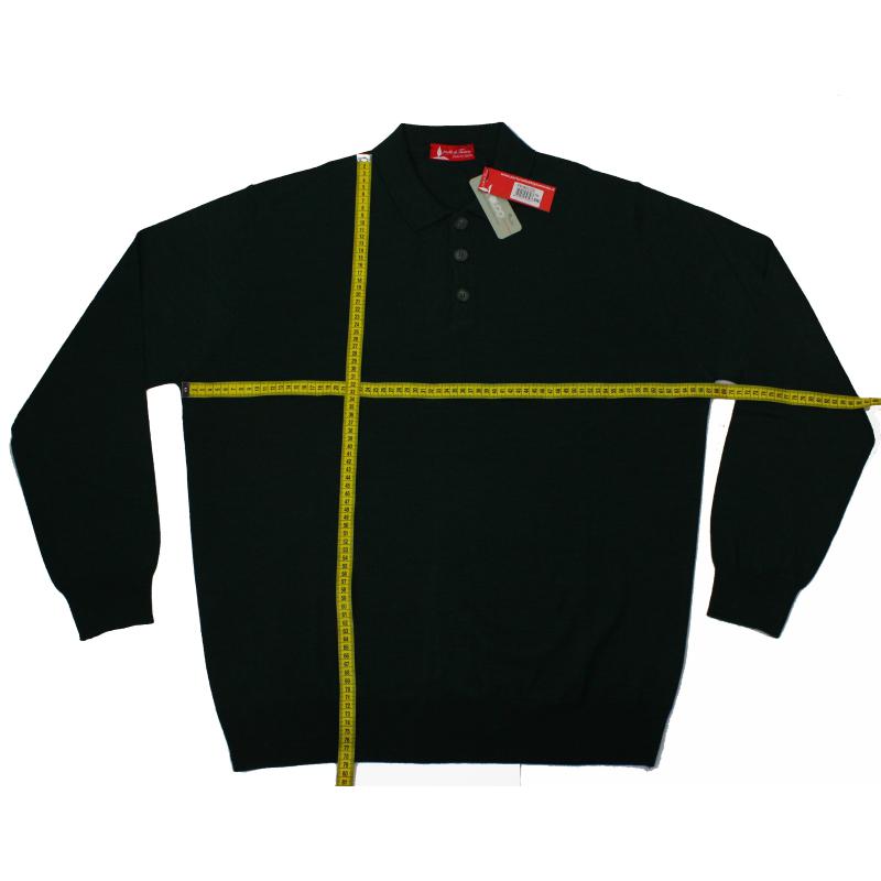 MAGLIA UOMO A POLO CALIBRATA MISTO LANA TAGLIE FORTI MADE IN ITALI 5XL,6XL,7XL