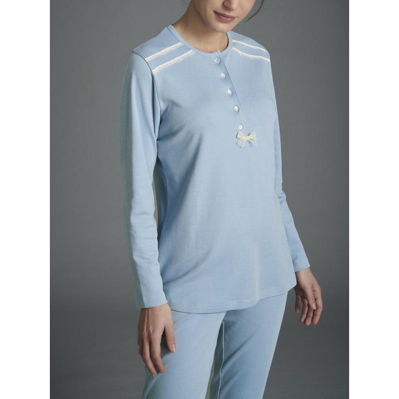 PIGIAMA DONNA RAGNO CALDO COTONE INTERLOCK ART.DA51N1
