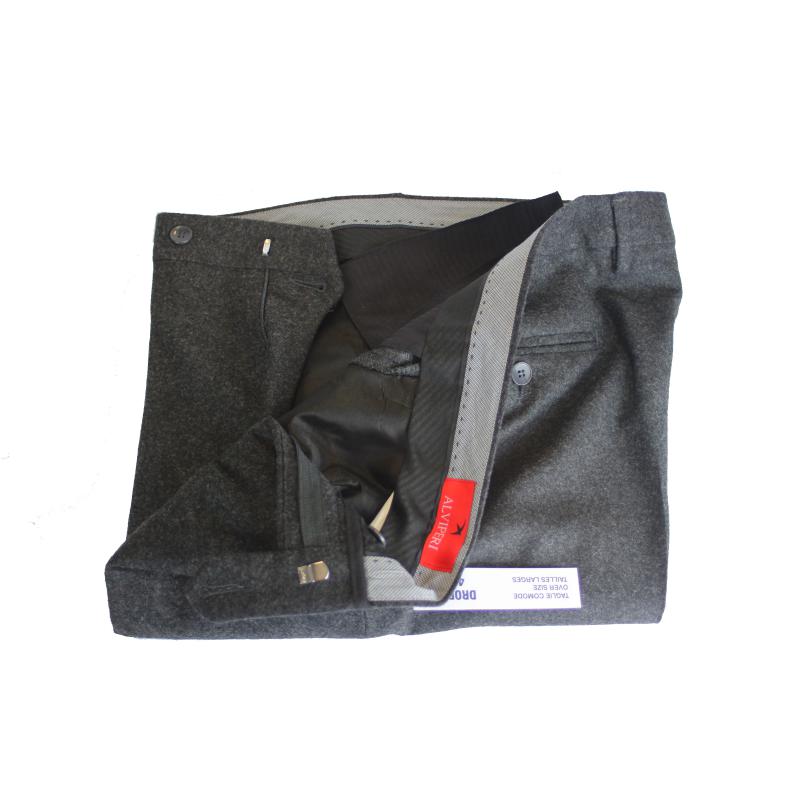 .PANTALONE UOMO CLASSICO MISTO LANA VESTIBILITÀ COMODA TAGLIE FORTI E CALIBRATE FINO ALLA TG.71