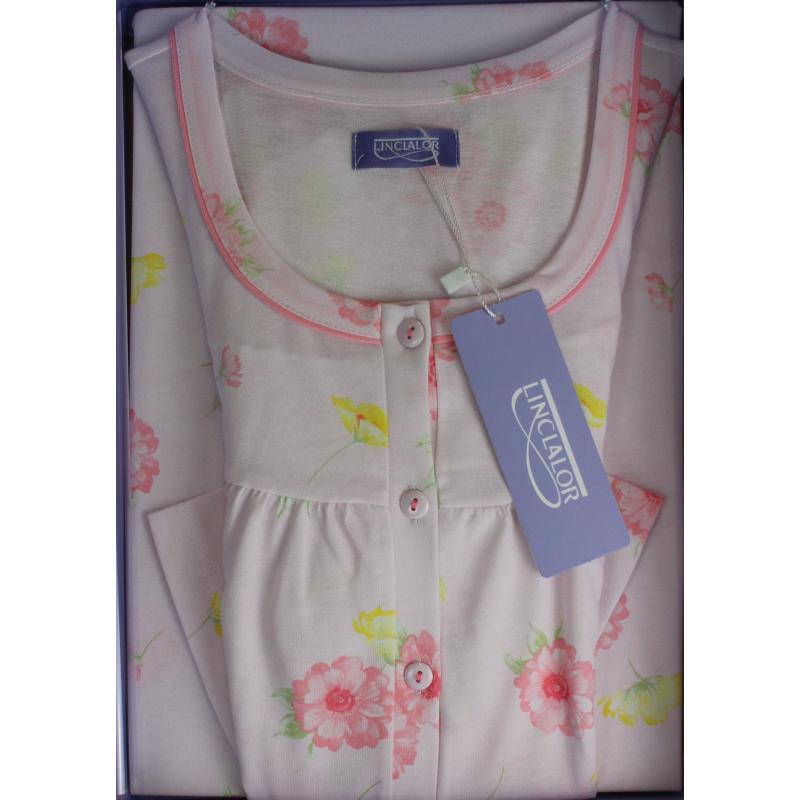 .CAMICIA NOTTE LINCLALOR 100% COTONE MAGLINA TAGLIE FORTI E CALIBRATE FINO TG.60 ART.74446