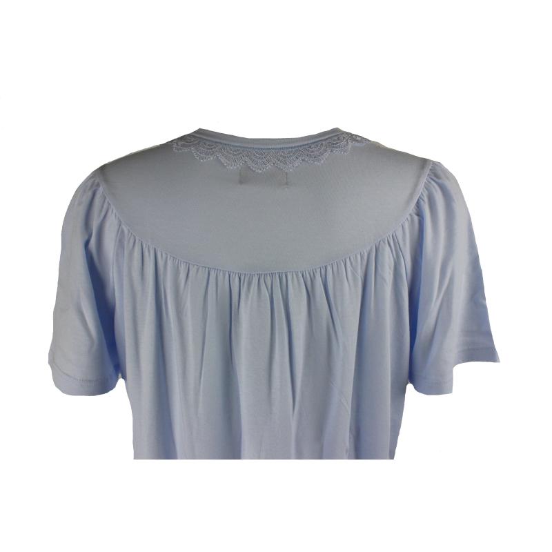 CAMICIA NOTTE LINCLALOR MANICA CORTA APERTA 100% COTONE MAGLINA MANICA RAGLAN ART.71363