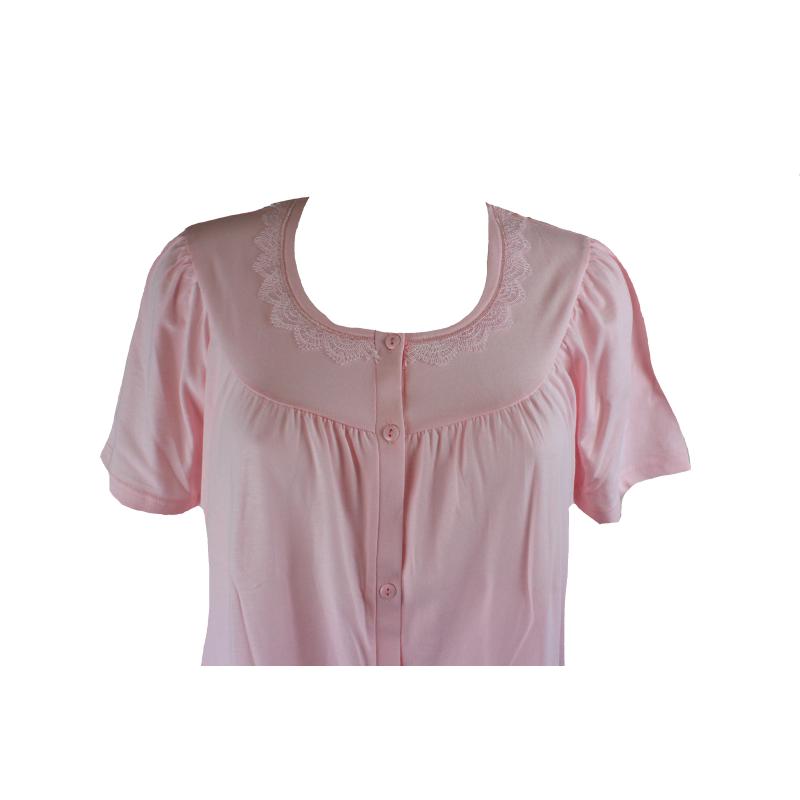 CAMICIA NOTTE LINCLALOR MANICA CORTA APERTA 100% COTONE MAGLINA MANICA RAGLAN ART.71363