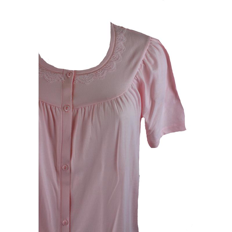 CAMICIA NOTTE LINCLALOR MANICA CORTA APERTA 100% COTONE MAGLINA MANICA RAGLAN ART.71363
