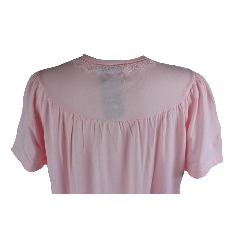 CAMICIA NOTTE LINCLALOR MANICA CORTA APERTA 100% COTONE MAGLINA MANICA RAGLAN ART.71363