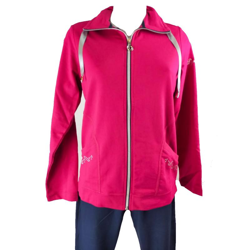 TUTA DONNA CAMPAGNOLO ART.8E76208 GARZATA APERTA CON CERNIERA E TASCHE PALESTRA SPORT GINNASTICA PRIMAVERA