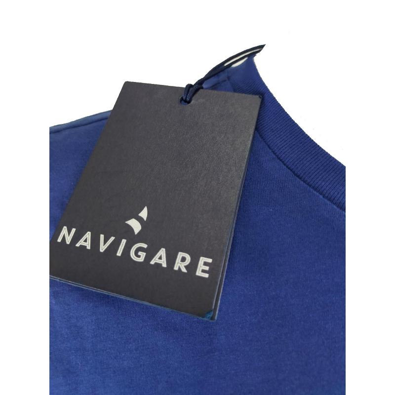 MAGLIETTA NAVIGARE MANICA CORTA PURO COTONE CON LOGO ART.NVSS223116