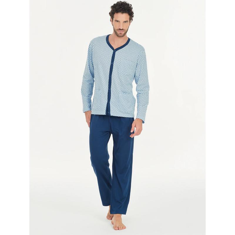 .PIGIAMA UOMO RAGNO APERTO 100% COTONE MAGLINA ART.U444N6