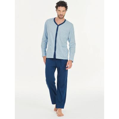 .PIGIAMA UOMO RAGNO APERTO 100% COTONE MAGLINA ART.U444N6