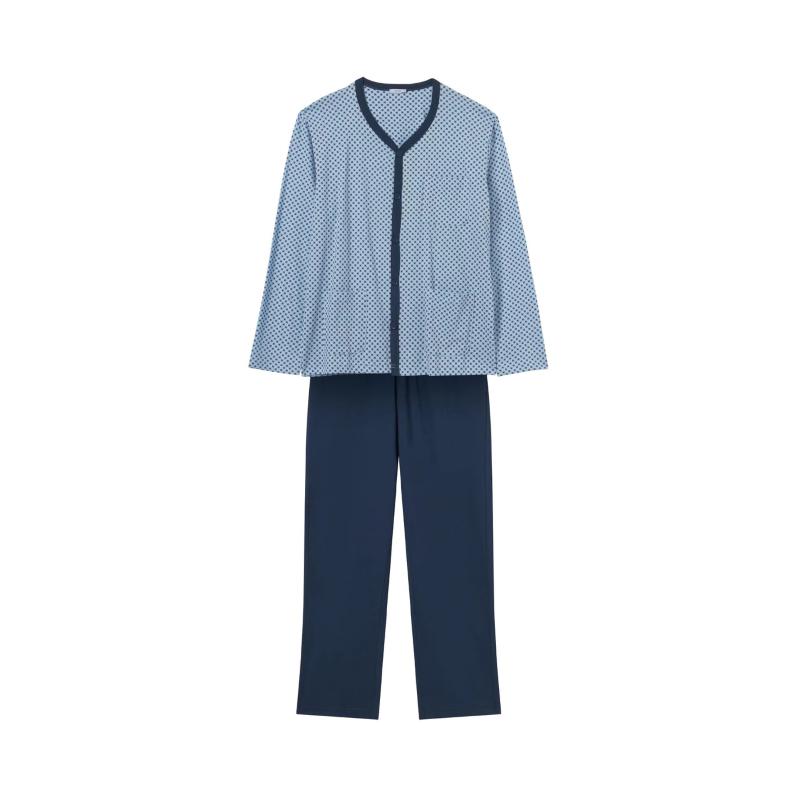 .PIGIAMA UOMO RAGNO APERTO 100% COTONE MAGLINA ART.U444N6