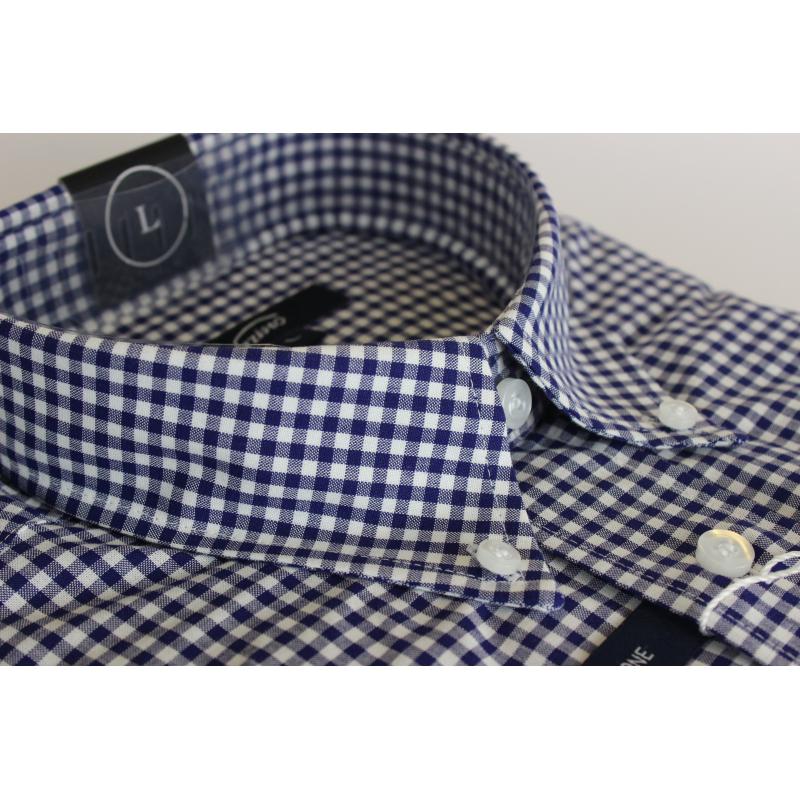 CAMICIA UOMO IN PURO COTONE MANICA CORTA TG.M-2XL 4 FANTASIE CON TASCHINO