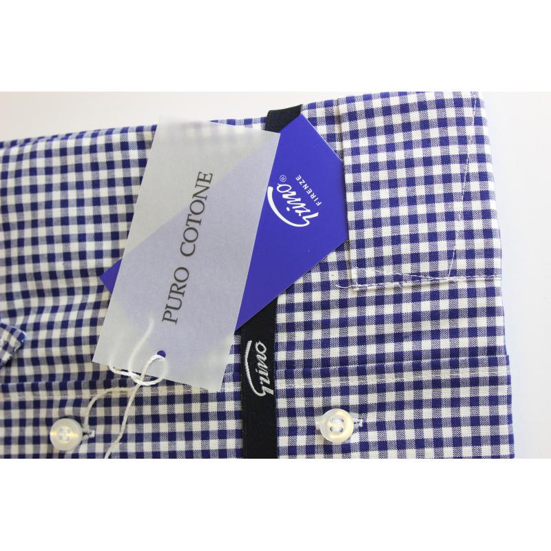 CAMICIA UOMO IN PURO COTONE MANICA CORTA TG.M-2XL 4 FANTASIE CON TASCHINO