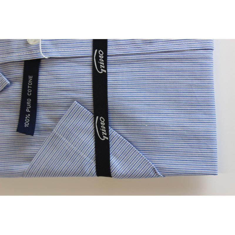 CAMICIA UOMO IN PURO COTONE MANICA CORTA TG.M-2XL 4 FANTASIE CON TASCHINO
