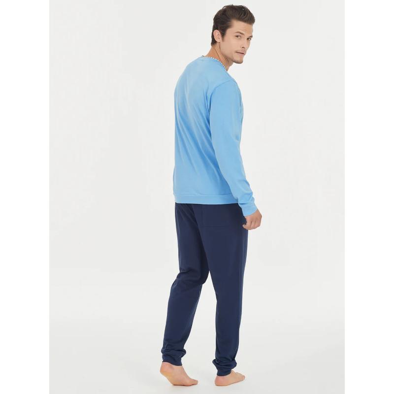 .PIGIAMA UOMO RAGNO 100% COTONE SCOLLO V ART.U467N2