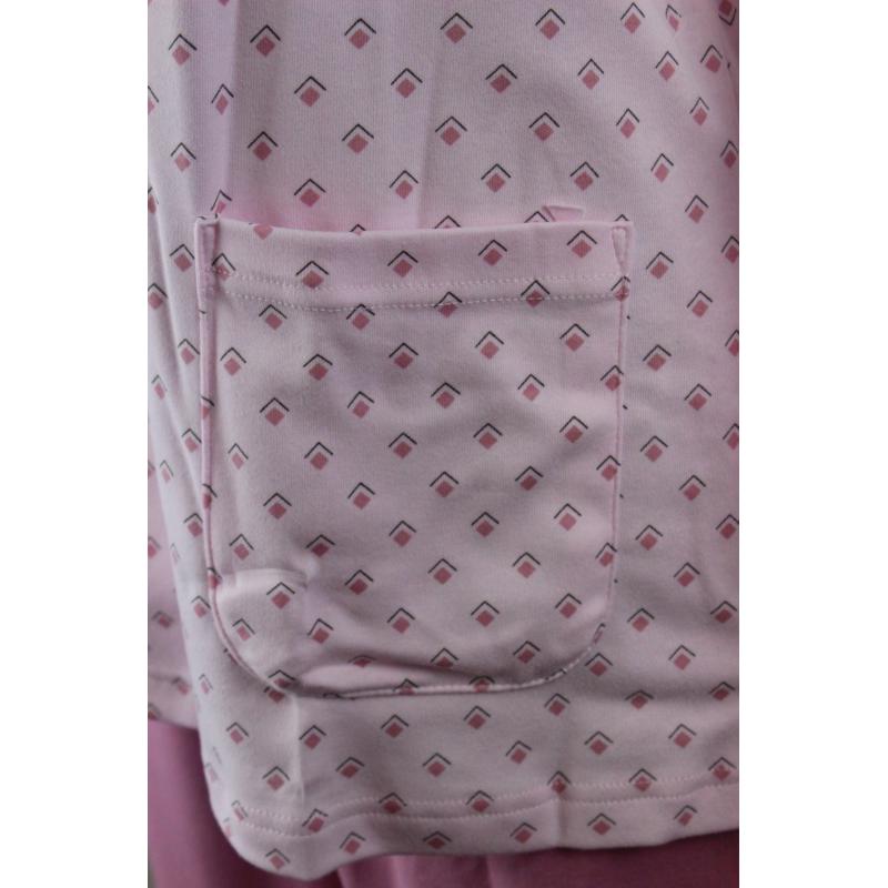 .PIGIAMA DONNA LINCLALOR CALDO COTONE INTERLOCK APERTO CON COLLO E TASCHE ANCHE TAGLIE FORTI ART..92757