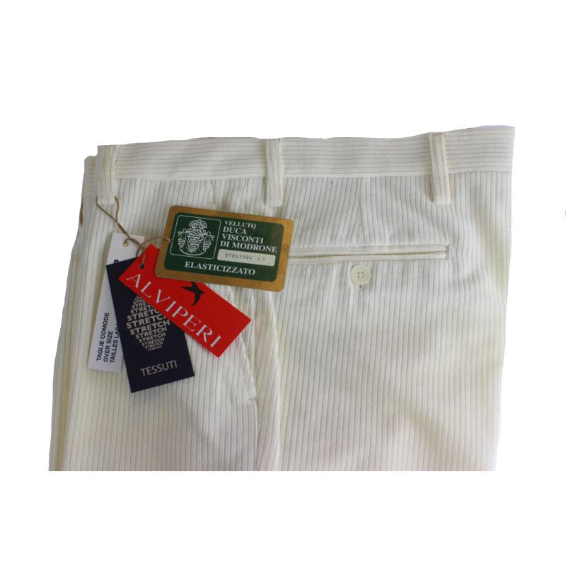 . PANTALONE UOMO VELLUTO VISCONTI DI MODRONE ELASTICIZZATO 13 COLORI ANCHE TAGLIE FORTI FINO ALLA TG.71