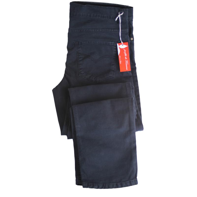 UOMO PANTALONE 5 TASCHE MADE IN ITALY VITA REGOLARE GAMBA DRITTA COTONE ELASTICIZZATO 4 STAGIONI