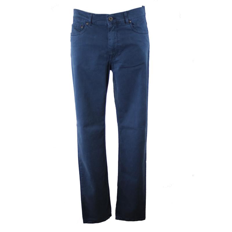 UOMO PANTALONE 5 TASCHE MADE IN ITALY VITA REGOLARE GAMBA DRITTA COTONE ELASTICIZZATO 4 STAGIONI