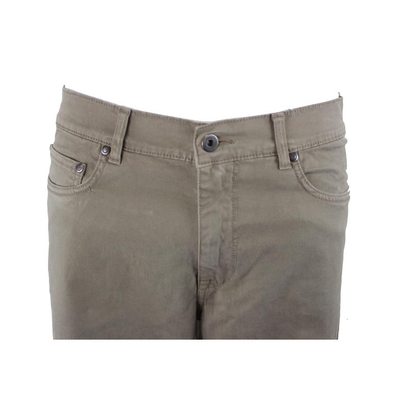 UOMO PANTALONE 5 TASCHE MADE IN ITALY VITA REGOLARE GAMBA DRITTA COTONE ELASTICIZZATO 4 STAGIONI