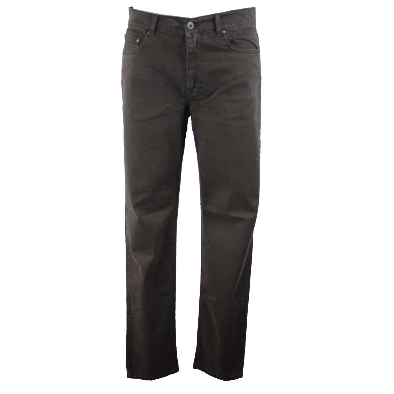 UOMO PANTALONE 5 TASCHE MADE IN ITALY VITA REGOLARE GAMBA DRITTA COTONE ELASTICIZZATO 4 STAGIONI