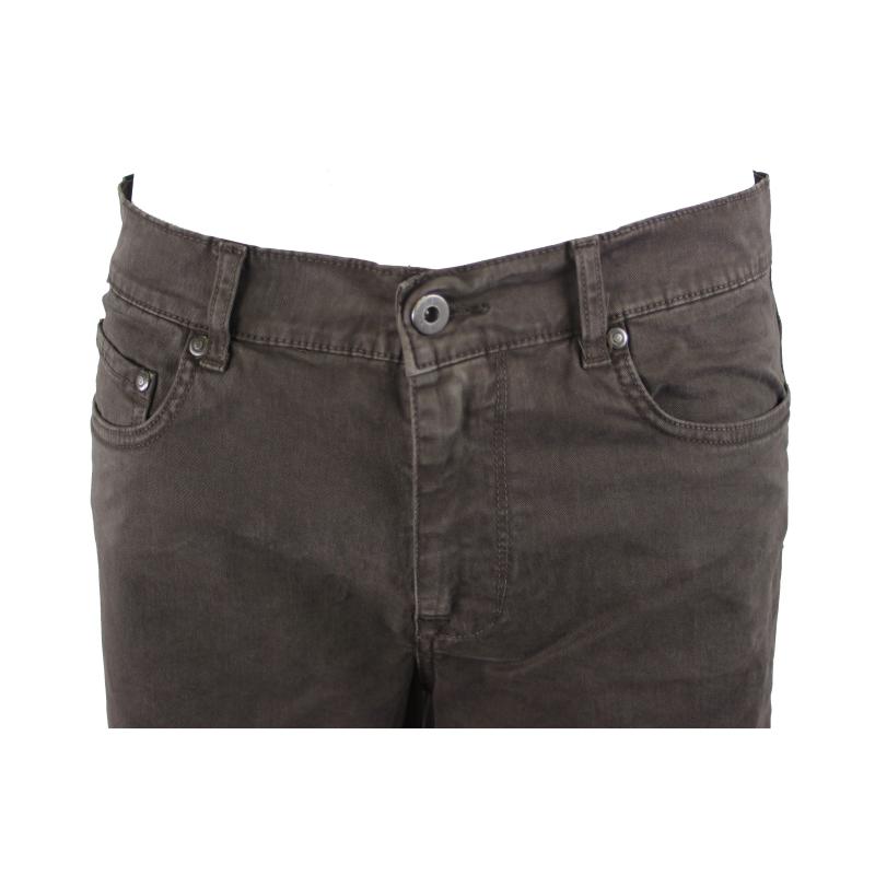 UOMO PANTALONE 5 TASCHE MADE IN ITALY VITA REGOLARE GAMBA DRITTA COTONE ELASTICIZZATO 4 STAGIONI
