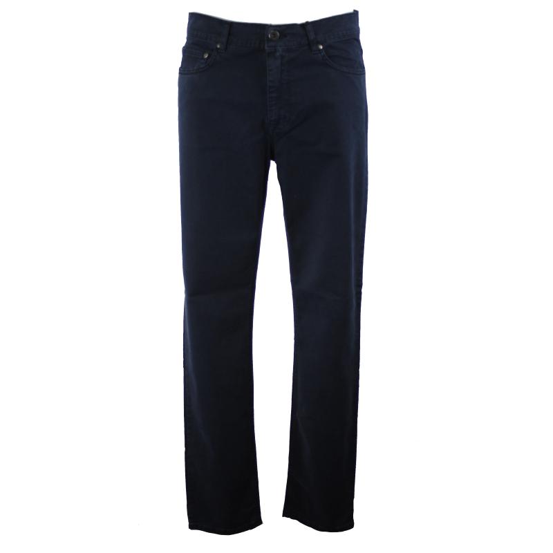 UOMO PANTALONE 5 TASCHE MADE IN ITALY VITA REGOLARE GAMBA DRITTA COTONE ELASTICIZZATO 4 STAGIONI
