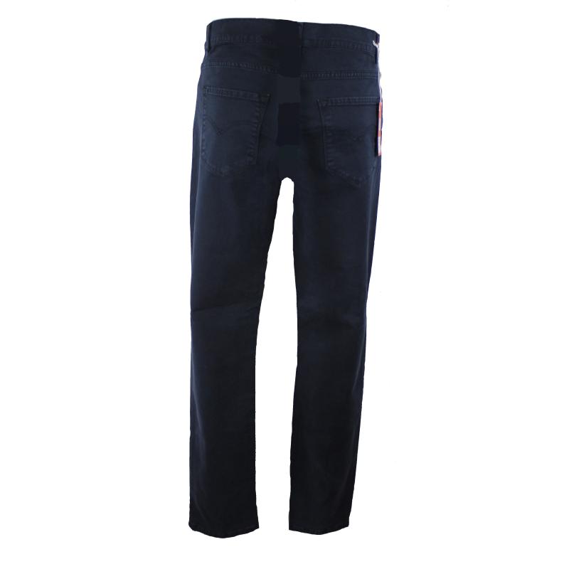 UOMO PANTALONE 5 TASCHE MADE IN ITALY VITA REGOLARE GAMBA DRITTA COTONE ELASTICIZZATO 4 STAGIONI