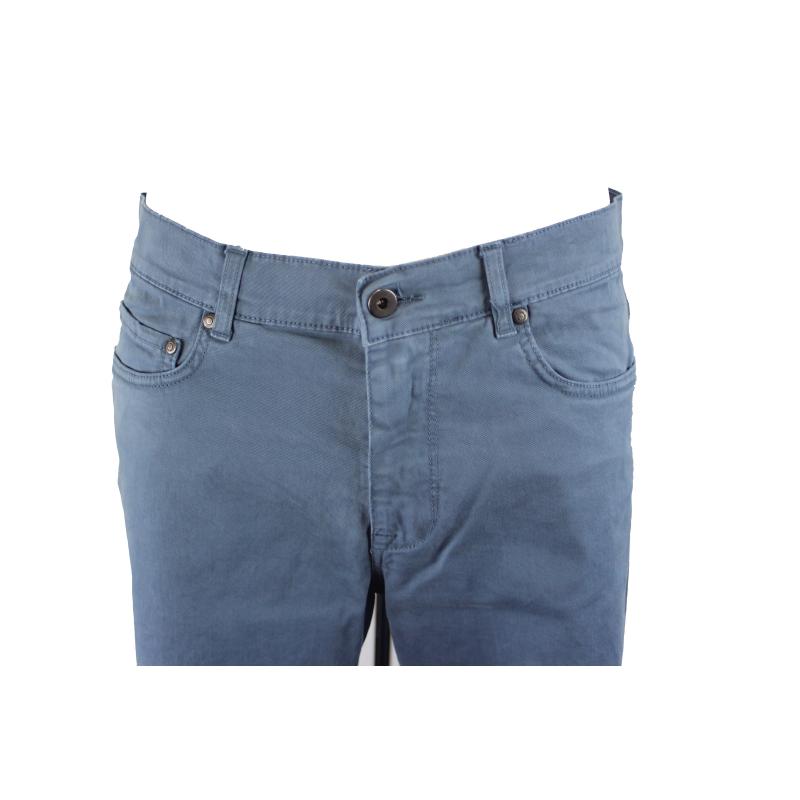 UOMO PANTALONE 5 TASCHE MADE IN ITALY VITA REGOLARE GAMBA DRITTA COTONE ELASTICIZZATO 4 STAGIONI