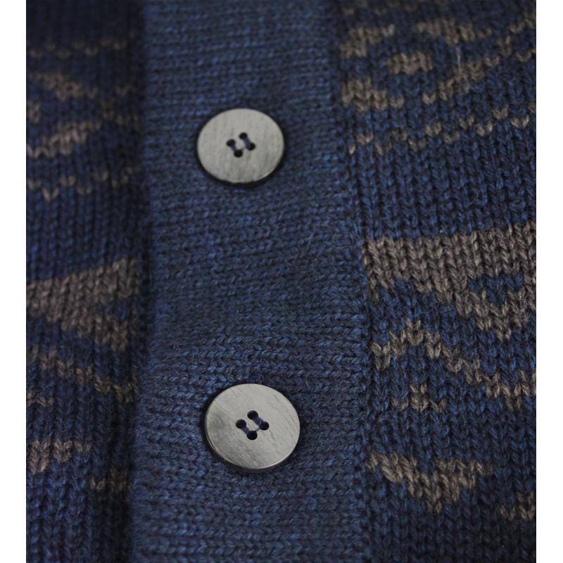 GOLF UOMO POLO BOTTONI LANA MADE IN ITALY MAGLIONE FANTASIA