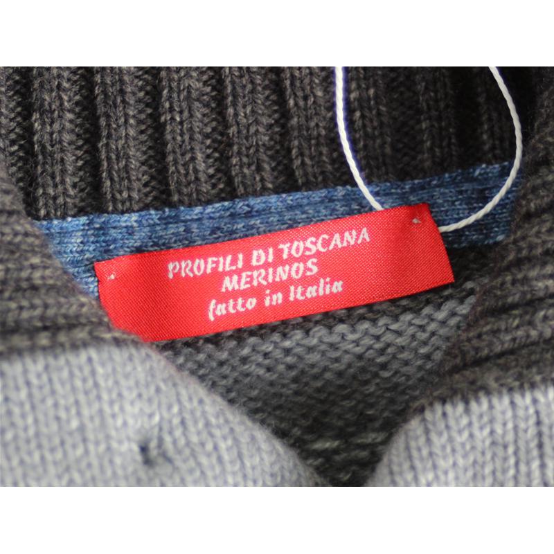 GOLF UOMO POLO BOTTONI LANA MADE IN ITALY MAGLIONE FANTASIA