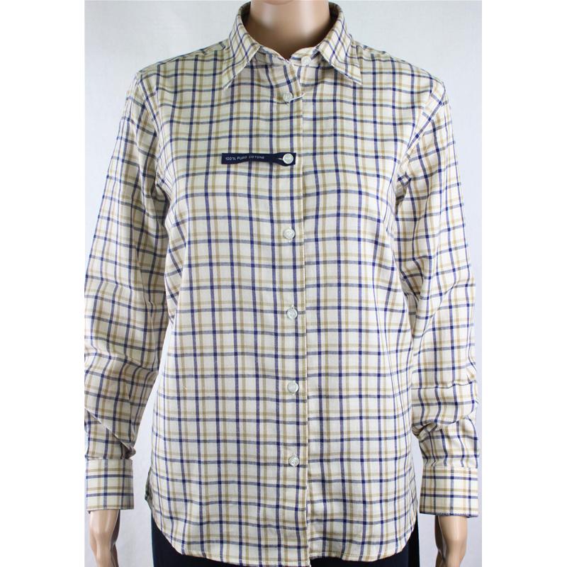 CAMICETTA FLANELLA DA DONNA 100% COTONE QUADRI TG.S-XXL VESTIBILITÀ CLASSICA 10