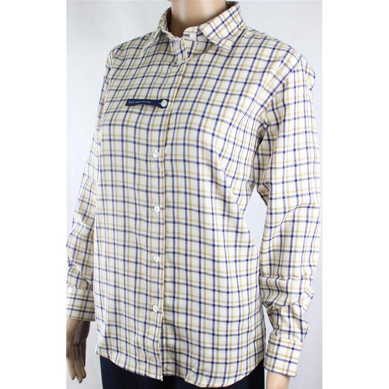 CAMICETTA FLANELLA DA DONNA 100% COTONE QUADRI TG.S-XXL VESTIBILITÀ CLASSICA 10