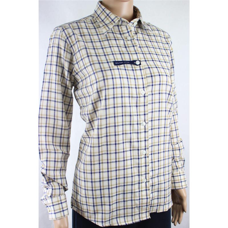 CAMICETTA FLANELLA DA DONNA 100% COTONE QUADRI TG.S-XXL VESTIBILITÀ CLASSICA 10