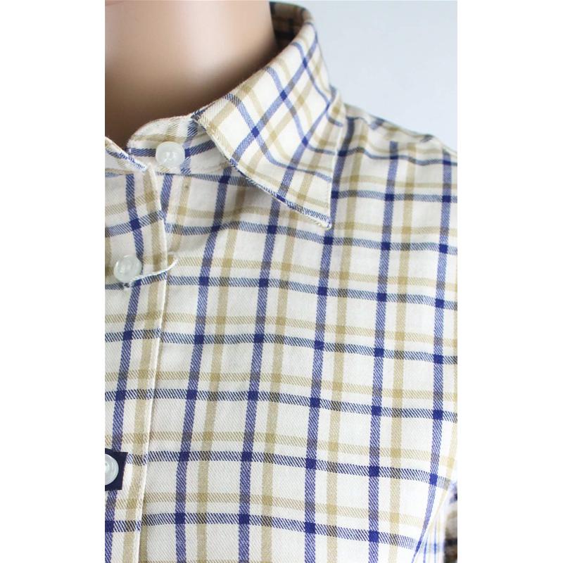 CAMICETTA FLANELLA DA DONNA 100% COTONE QUADRI TG.S-XXL VESTIBILITÀ CLASSICA 10