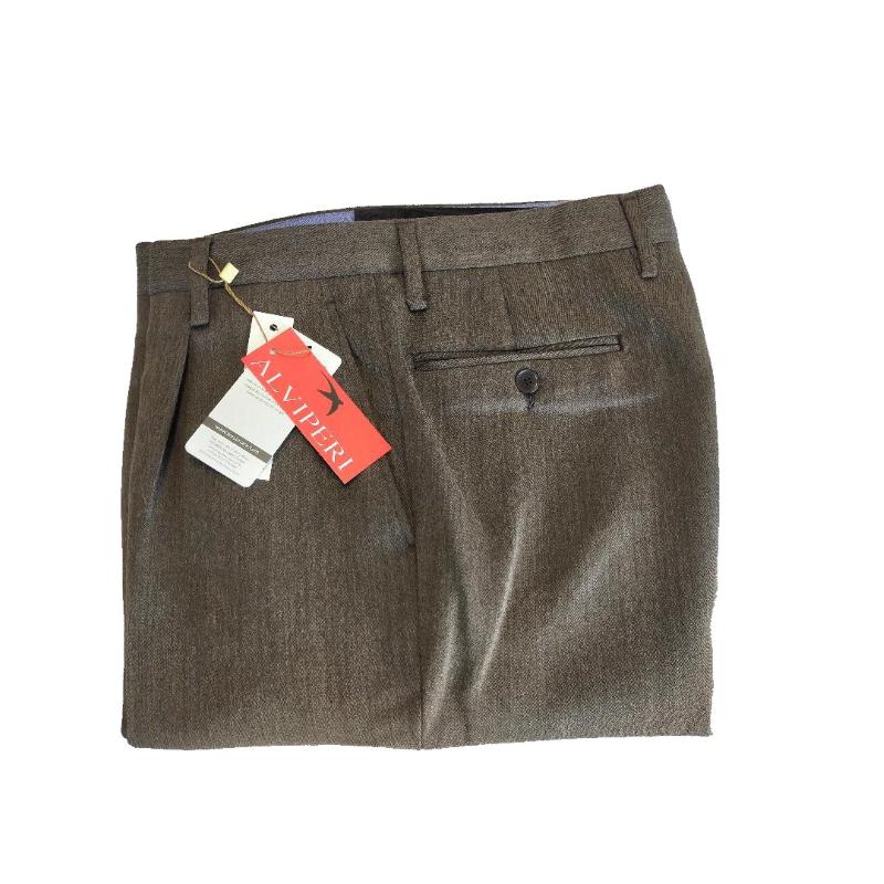 .PANTALONE UOMO CLASSICO PURA LANA JASPÈ VESTIBILITÀ COMODA TAGLIE FORTI E CALIBRATE FINO ALLA TG.71