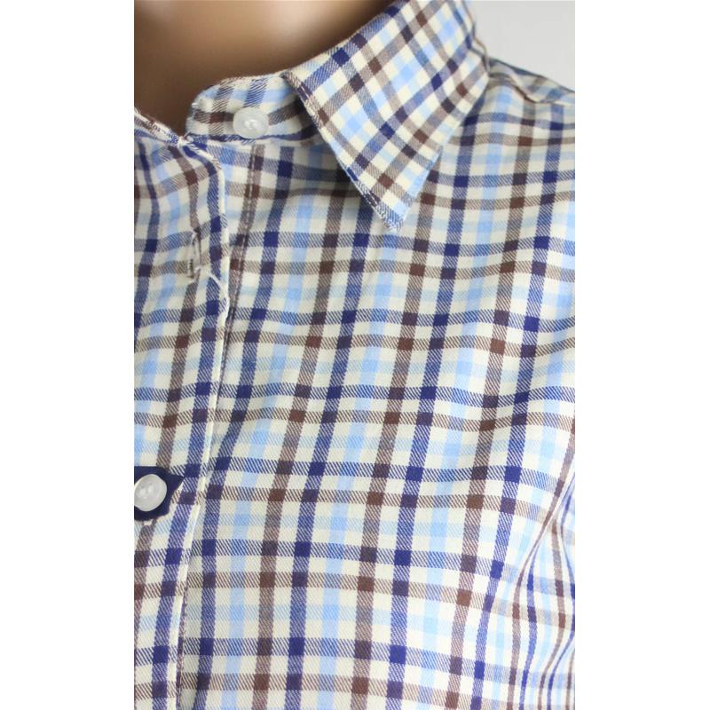 CAMICETTA FLANELLA DA DONNA 100% COTONE QUADRI TG.S-XXL VESTIBILITÀ CLASSICA 12