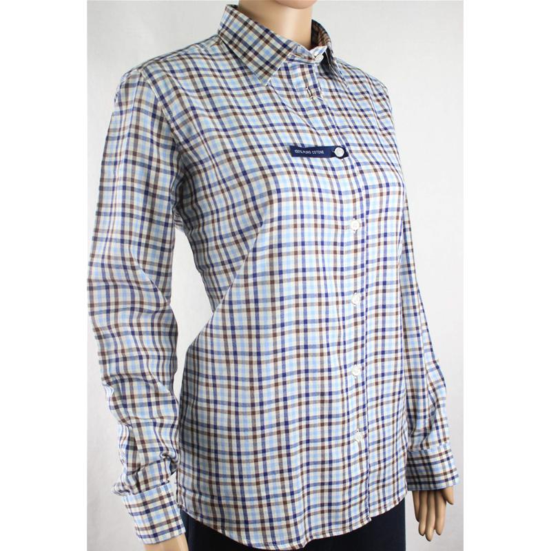 CAMICETTA FLANELLA DA DONNA 100% COTONE QUADRI TG.S-XXL VESTIBILITÀ CLASSICA 12