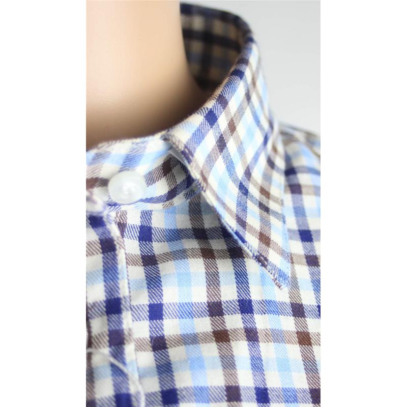 CAMICETTA FLANELLA DA DONNA 100% COTONE QUADRI TG.S-XXL VESTIBILITÀ CLASSICA 12