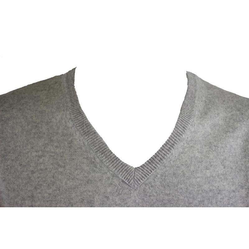 .PULLOVER UOMO SCOLLO V PURO CASHMERE 100% MADE IN ITALY.GOLF V TG.M a TG.3XL