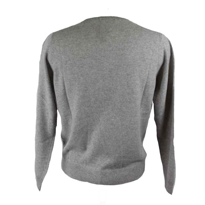 .PULLOVER UOMO SCOLLO V PURO CASHMERE 100% MADE IN ITALY.GOLF V TG.M a TG.3XL