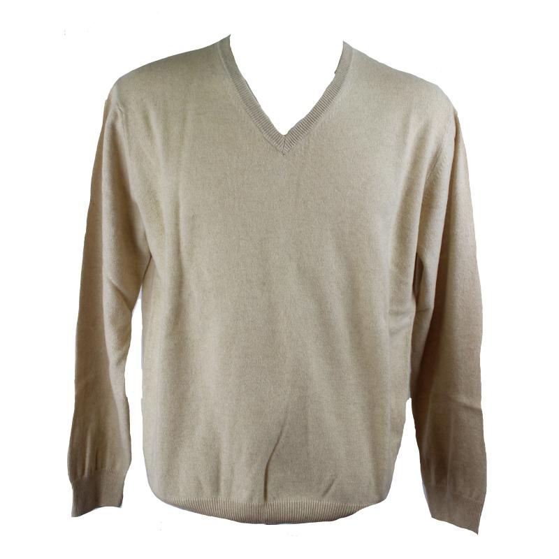 .PULLOVER UOMO SCOLLO V PURO CASHMERE 100% MADE IN ITALY.GOLF V TG.M a TG.3XL