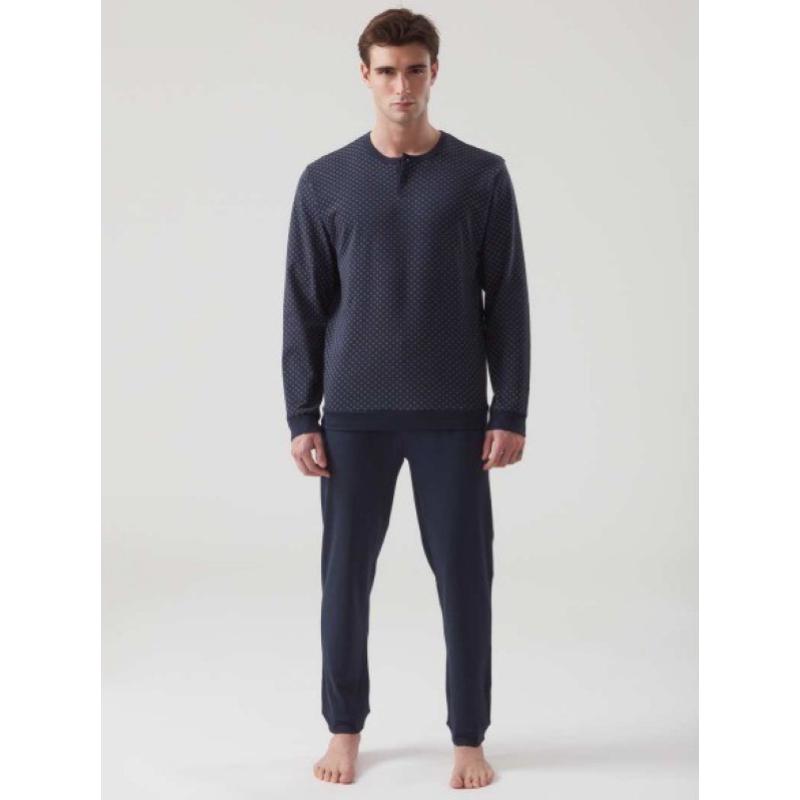 PIGIAMA UOMO RAGNO CALDO COTONE INTERLOCK SERAFINO ART.U544N1