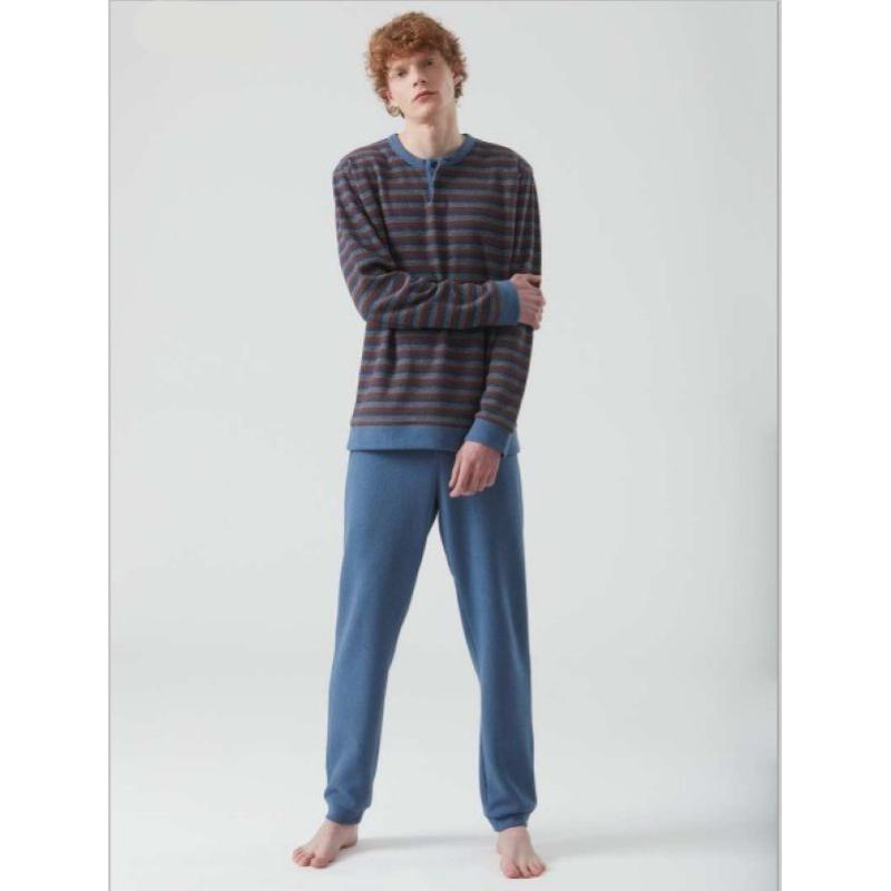 PIGIAMA UOMO RAGNO FELPA MISTO COTONE SERAFINO ART.U593N1 PUNTO MILANO