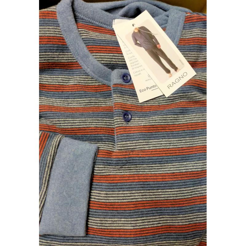 PIGIAMA UOMO RAGNO FELPA MISTO COTONE SERAFINO ART.U593N1 PUNTO MILANO