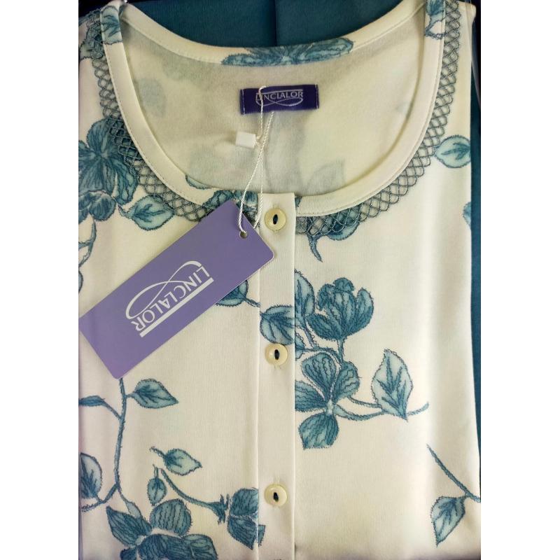 .PIGAMA DONNA LINCLALOR CALDO COTONE SERAFINO FINO TG.64 TAGLIE FORTI E CALIBRATE ART.92764 INTERLOCK