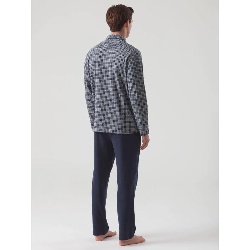 PIGIAMA UOMO RAGNO APERTO CALDO COTONE INTERLOCK ART.U553N7